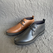 欧洲站英伦风高帮休闲简约工作鞋 42码 四季 真皮头层牛皮鞋 款