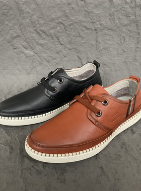 骆TUO动感撤柜正品男新款鞋韩版休闲系带缝线断码软底软面豆豆鞋