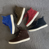 板鞋 实体品牌真皮头层牛皮高帮男单鞋 平底防滑透气休闲特价 短靴子