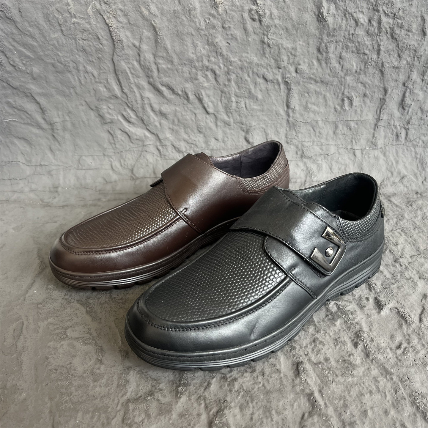 春秋劲Ba一脚蹬魔术贴男鞋真皮头层牛皮耐磨防滑透气断码捡漏38码