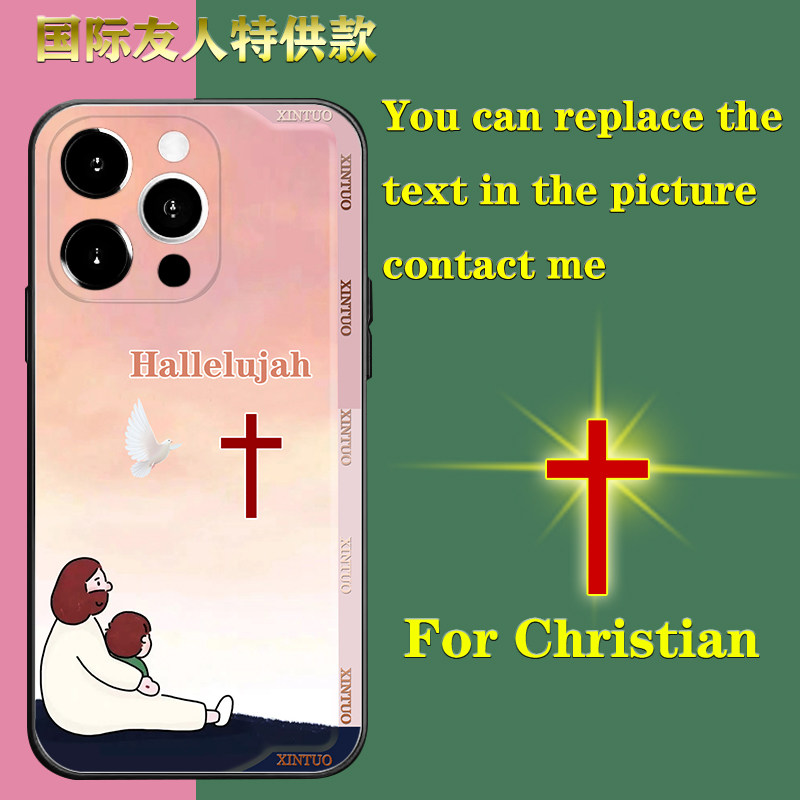 英文版十字架苹果15pro手机壳适用iPhone14/13/12/11/x/v13个性reno10华为nova7高级感y52s荣耀70守护你s17