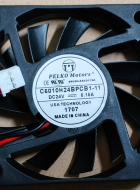 全新PELKO Motors C6010H24BPCB1-11 24V 0.15A 6CM厘米 散热风扇