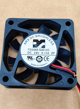 ARX FD2460-S3012C 24V 0.11A 6015 6CM厘米 滚珠轴承 变频器风扇