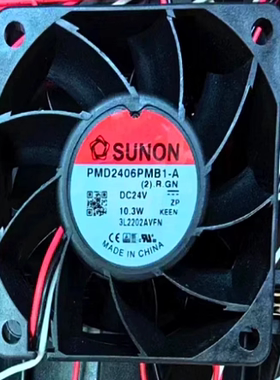 全新SUNON PMD2406PMB1-A (2).R.GN 24V 10.3W 6CM 6038 散热风扇