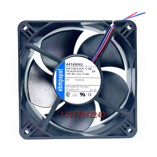 全新ebmpapst 4414HHU/HHR 24V 14W 12038 12CM厘米 轴流散热风扇
