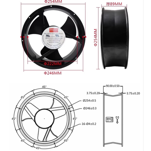 全新原装Dayton AC AXIAL FAN 4WT44A 115V 0.23W 25489 散热风扇