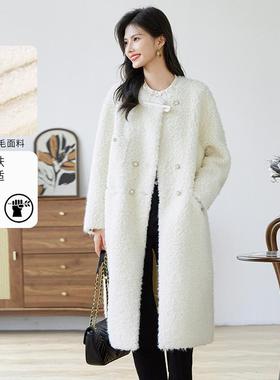 气质宽松仿羊羔毛外套3S女装冬季保暖韩版高级感中长款上衣