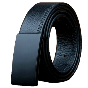 头层牛皮男士真皮皮带腰带裤带潮男生款正品纯牛皮外内穿扣打孔黑