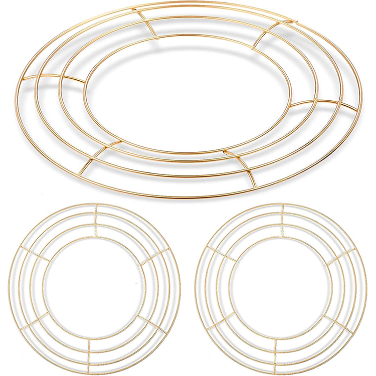 花环铁艺圆形 花环婚礼diy圆环新娘森系花环圣诞装饰大圆圈铁环