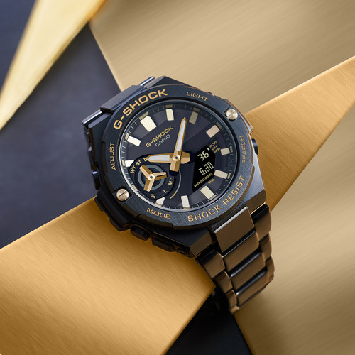 卡西欧钢铁之心蓝牙太阳能手表男