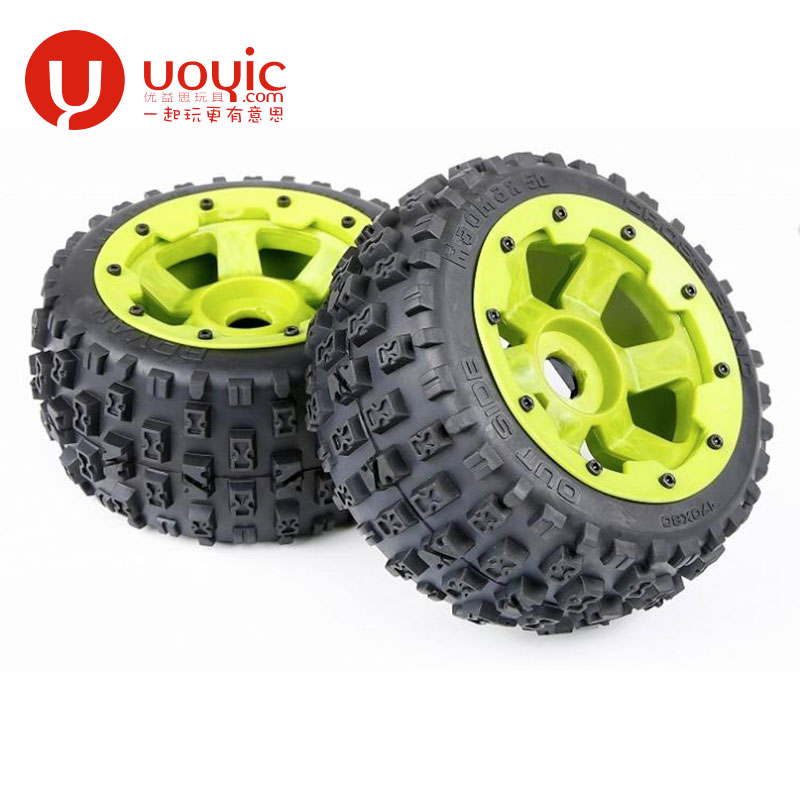 若凡KM赛亚 Baja 5B 后轮 尼龙荒地胎 2只装HPI 85074