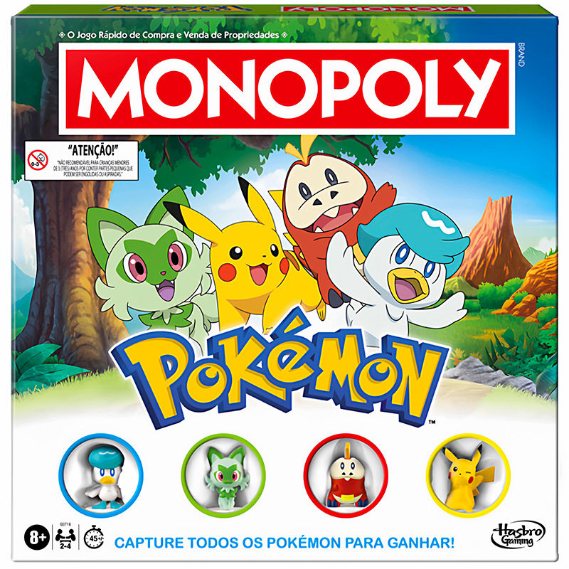 跨境正品地产大亨Monopoly中文版强手宝可梦地产大亨皮卡丘聚会益