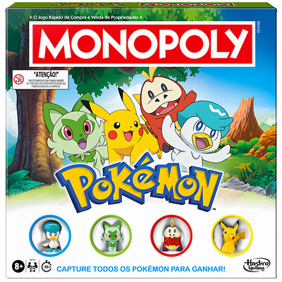 跨境正品地产大亨Monopoly中文版强手宝可梦地产大亨皮卡丘聚会益