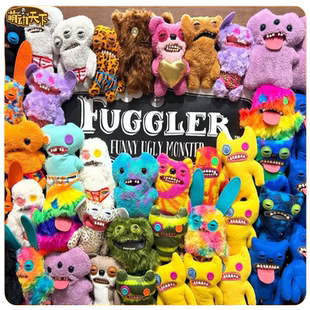 国产平替fuggler大牙齿萌牙怪兽玩偶牙宝丑萌怪物搞怪毛公仔玩偶