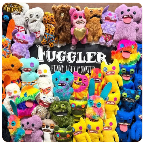 国产fuggler丑萌牙宝毛绒公仔