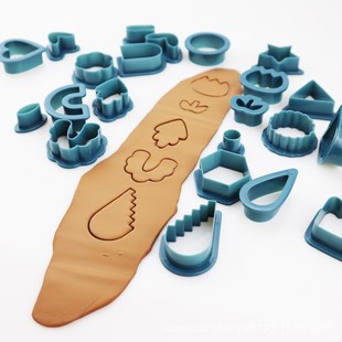 24件软陶耳环塑料切模 陶泥切割工具 ins发饰耳饰粘土DIY制作工具