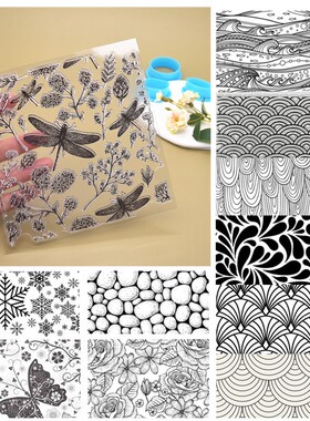 黏土饰品耳饰图案印章 叶子花朵蝴蝶多款式 陶泥饰品制作压花工具