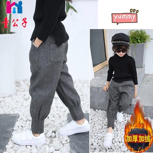 女童灯笼裤洋气潮加绒保暖