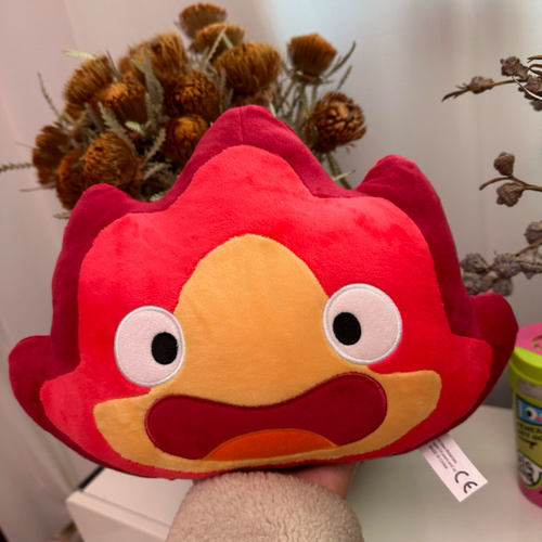新品Calcifer plush卡西法火恶魔毛绒玩偶公仔大火焰抱枕