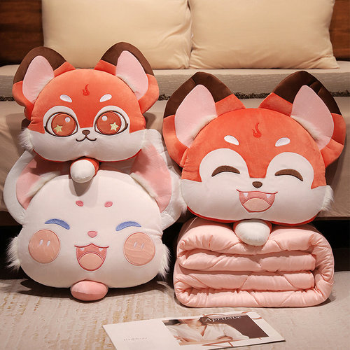 抱枕被子两用加厚空调毯子