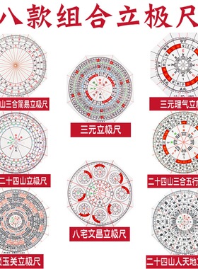 多款罗盘二十四山立极尺套装简易