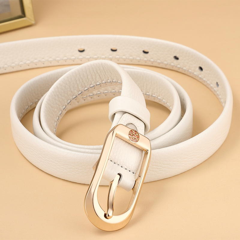 dalidou女士头层牛皮2.4细皮带