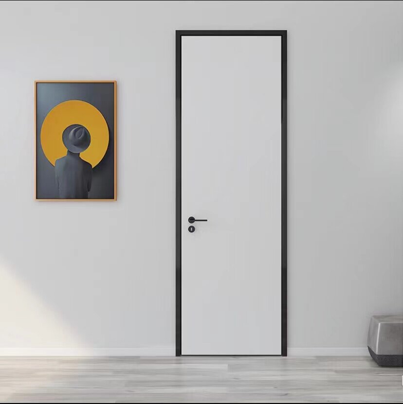 极窄边框铝木门碳晶实木门室内门简约房门卧室门套装门房间极简门