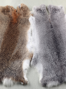 正品兔皮整张兔毛獭兔毛皮料手拿包包护膝拍照摄影道具兔子皮整张