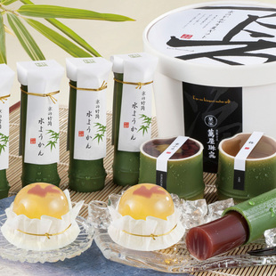 日本直邮 万屋琳窕梅栗子红豆甘夏和菓子羊羹果冻组合8枚/盒