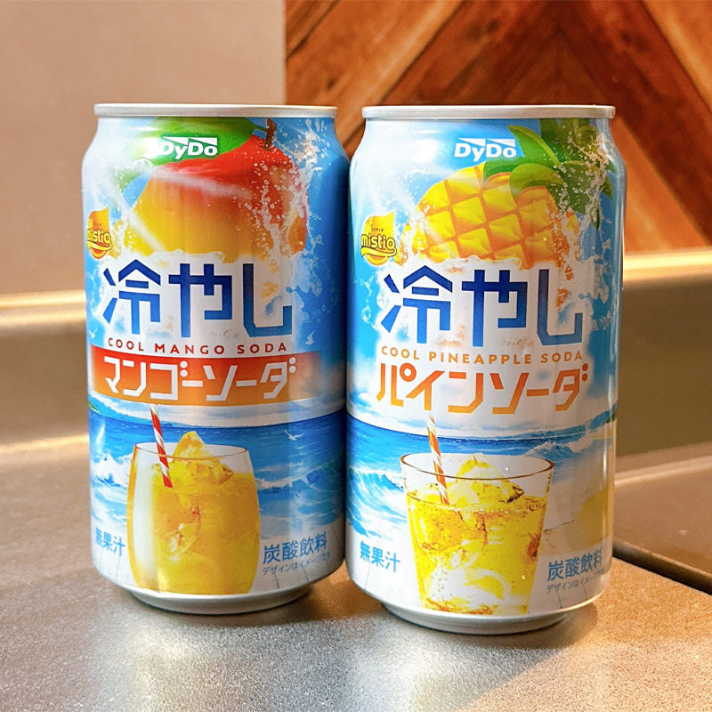 日本原装进口达亦多冷爽菠萝味碳酸饮料350ml*24罐整箱果味汽水