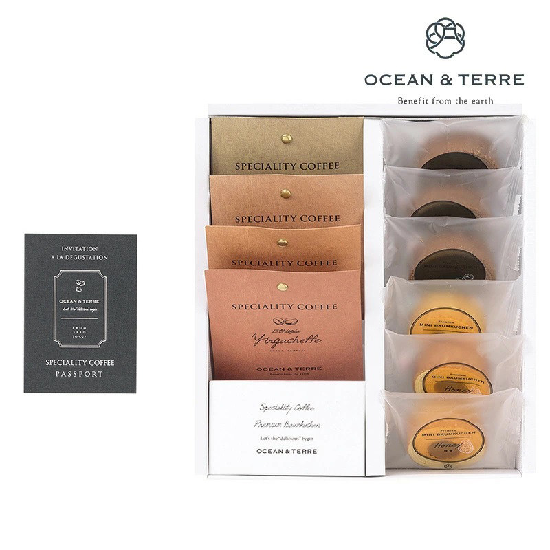 日本直邮 OCEAN & TERRE 挂耳咖啡 & 年轮蛋糕礼盒套装 送礼
