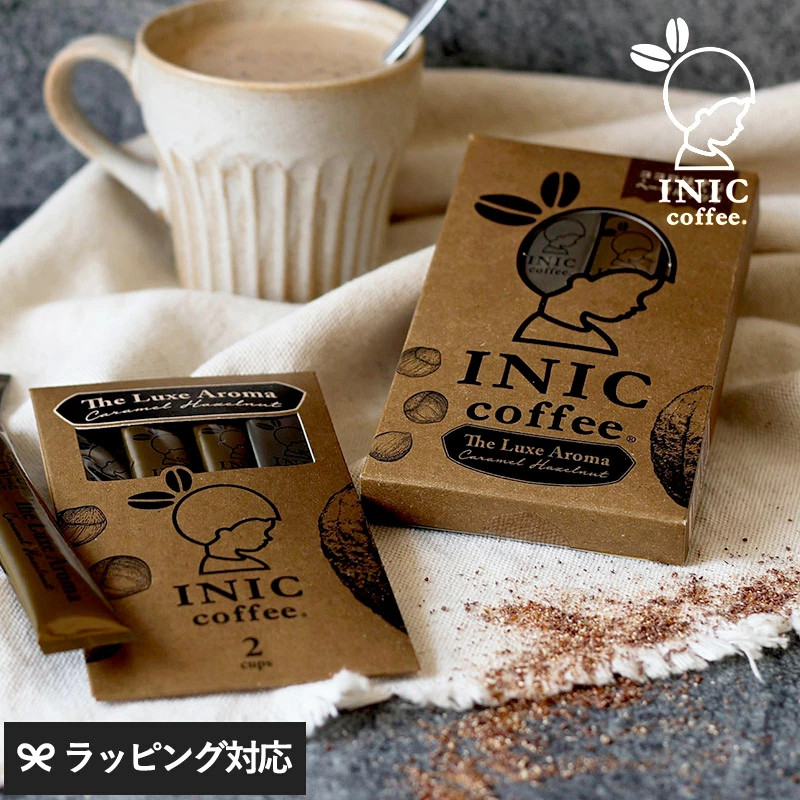日本直邮INIC coffee奢香雅沐焦糖榛果风味6杯份速溶咖啡摩卡咖啡