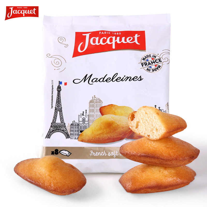 法国进口JACQUET/雅乐可玛德莲经典蛋糕(糕点）160克*16袋