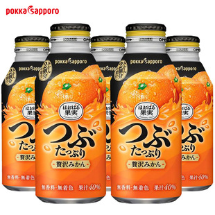 日本进口POKKA SAPPORO百佳橙汁橘子果汁40%果肉饮料400g/瓶