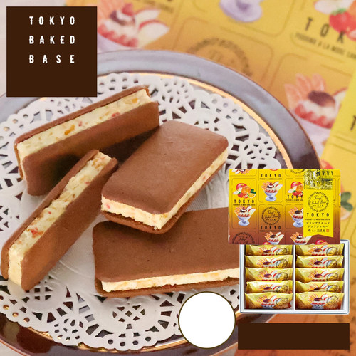 日本直邮 风美庵 TOKYO BAKED BASE 布丁圣代夹心曲奇饼干 10个装