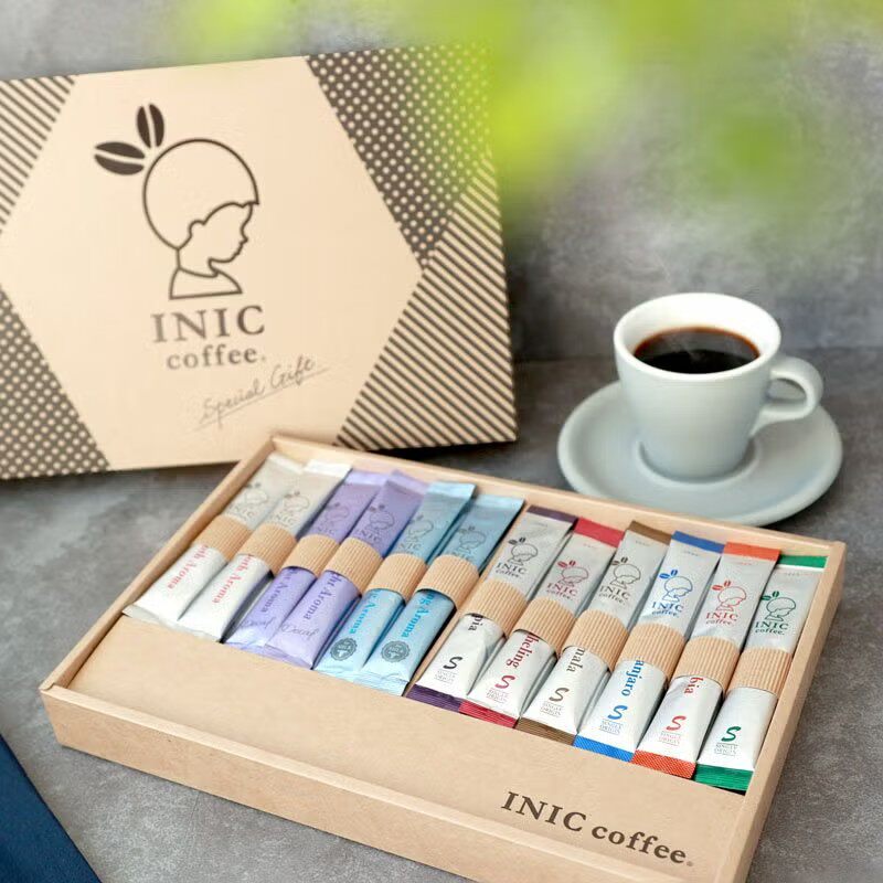 日本直邮INIC Coffee豪华咖啡礼盒速溶咖啡组合装 9种口味 共48条