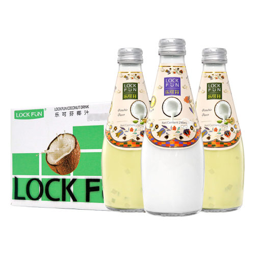 乐可芬 Lockfun泰国进口椰子果汁饮料290ml十周年纪念版24瓶