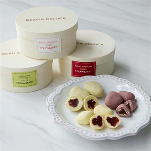 日本直邮 DEAN & DELUCA 开心果草莓白巧克力 夹心巧克力 65g/盒
