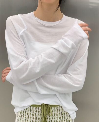 长袖舒适气质薄透强粘棉女