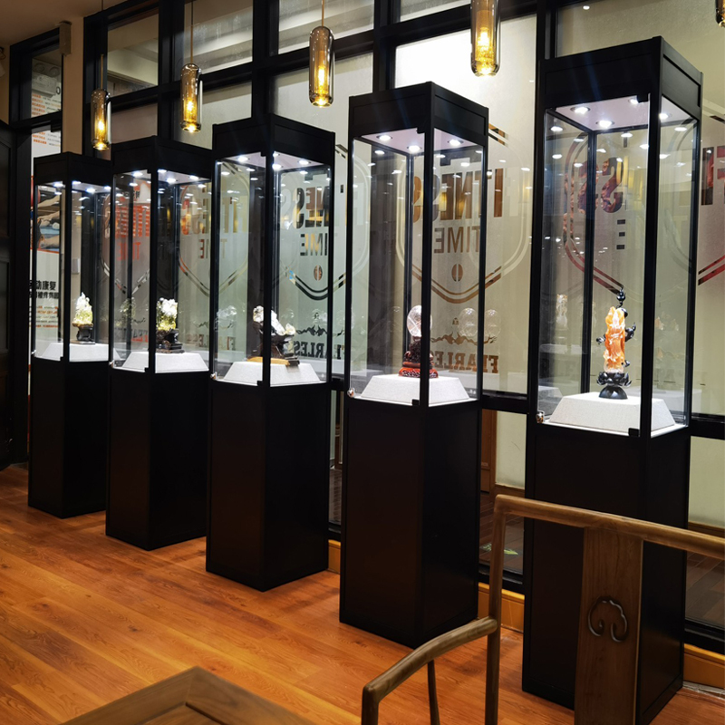 玻璃藏品柜博物馆展柜立式古玩古董展示柜陈列柜展示架文物收藏柜