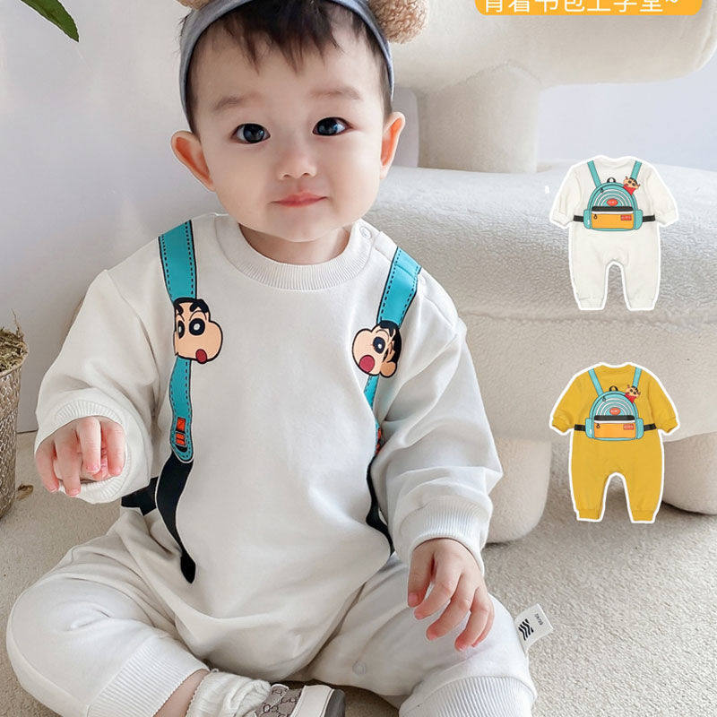 新生儿连体衣春秋长袖纯棉哈衣爬服网红可爱初生婴儿衣服宝宝春装