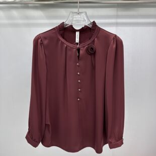 鑫远傲10   2026新款春季女装时尚套头纯色喜庆妈妈装打底上衣