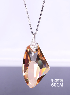 60CM长款纯银大吊坠毛衣链女
