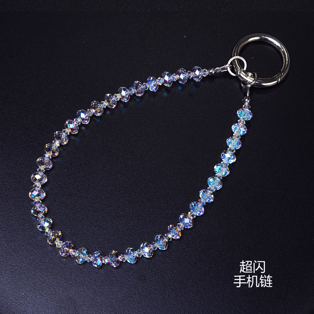 高级感设计闪亮转运珠手机链条女奥地利水晶挂饰腕挂件ins轻奢