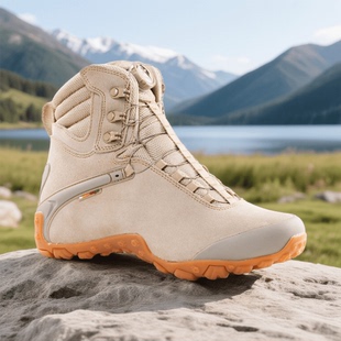 情侣户外防水防滑徒步鞋 轻便透气BOA男女款登山鞋耐磨高帮牛皮靴