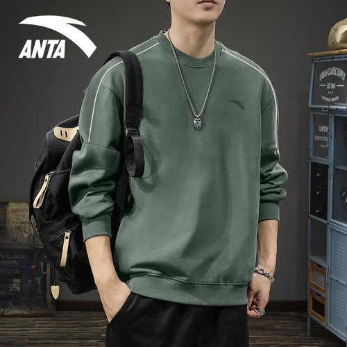 安踏卫衣宽松休闲运动上衣套头衫