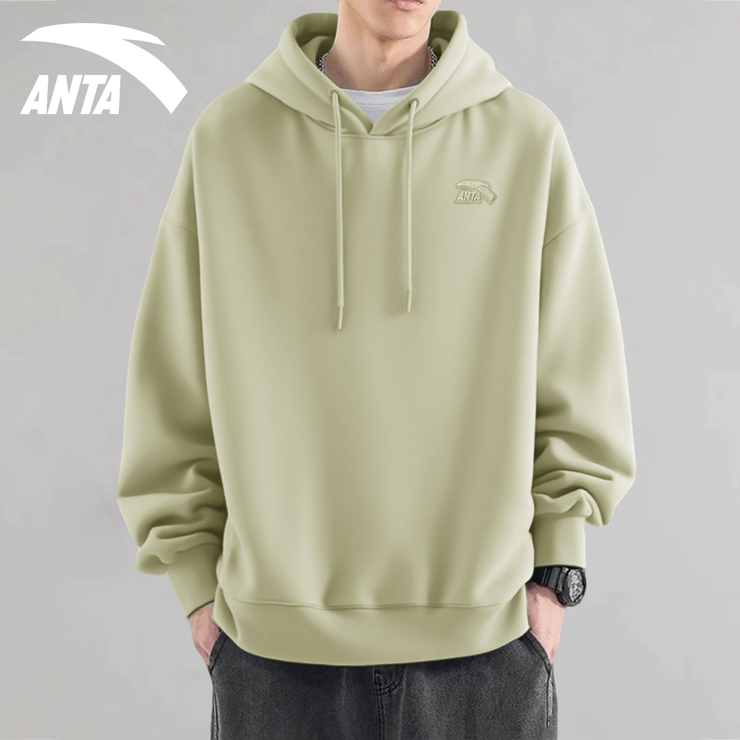 安踏连帽摇粒绒卫衣男外套