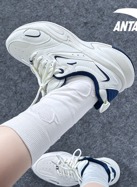 安踏ACE2老爹鞋女鞋2026春季新款官方旗舰复古潮流皮面跑步运动鞋