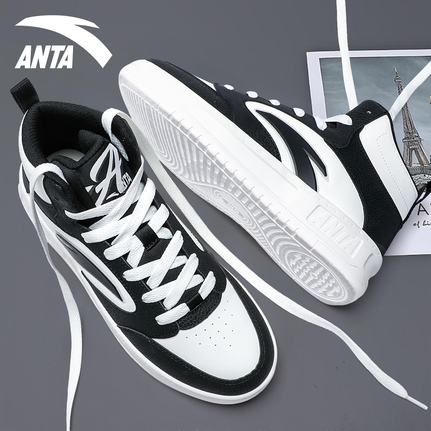 安踏板鞋男鞋潮流轻便休闲运动鞋