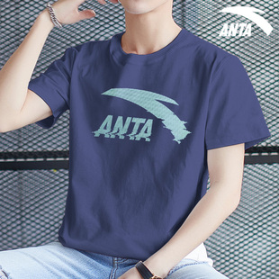 半袖 安踏短袖 新款 夏季 女棉运动健身训练跑步休闲上衣体恤 T恤男士